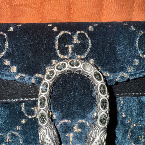 DIONYSUS SUPER MINI BAG NAVY VELVET - Picture 8 of 12